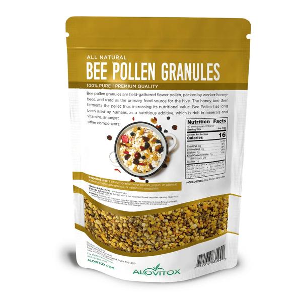 ALOVITOX: Organic Bee Pollen Granules I Superfood Mix for Beverage, Salad, Yogurt I with Antioxidants, Protein & Vitamins – Organic Vegan Gluten-Free