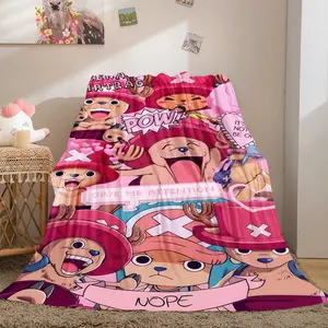 ONE PIECE Tony Chopper themed printed plush blanket, soft and comfortable all year round, suitable for home, bedroom, and bed, the perfect gift.