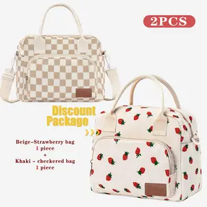 Nifogo Insulated Leakproof Lunch Bag, New Year Discount, Portable Reusable Lunch Tote for Work, Travel, Picnic, School