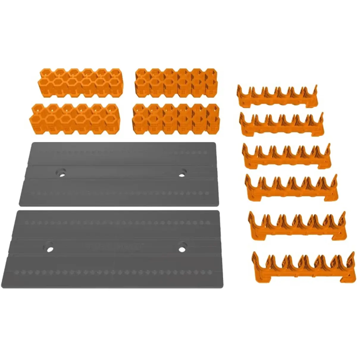 212 MAIN Hex Bit Holder Tools Kit Set - Adjustable Slot Storage Organizer, 60-Bit Capacity, Slide Holder Design for Hardware Organization