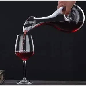 Wine Decanter, 100 % Lead-Free, Hand Blown,  Crystal Glass