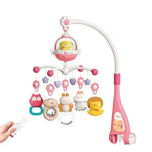 Baby Bear Music Cradle Mobile with Projector, Newborn Baby Toy, Infant Bed Bell, Interactive Sound & Light, Perfect Gift for Babies