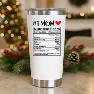 Mom Funny White Tumbler – Mom Nutrition Facts 20oz Cup, Perfect  Gift for Mom, Humorous Mom Gift Idea, Insulated Travel Coffee Drinkware