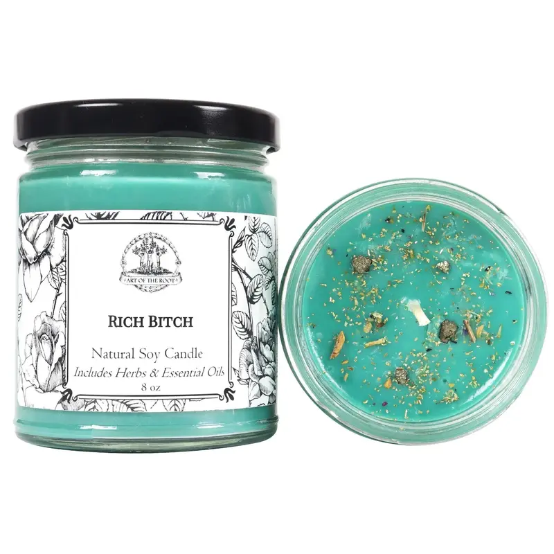 Rich Bitch Soy Candle for Wealth, Luxury & Prosperity