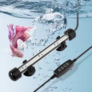 4W 7.5inch Submersible Aquarium Light Underwater Fish Tank Light LED Aquarium Light Bar with Timer Auto On/Off and Dimmer Adjustable Brightness