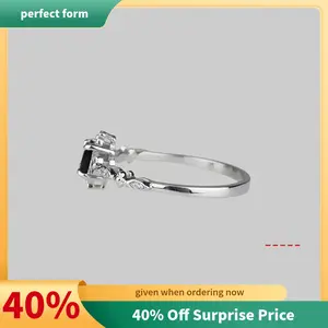 【perfect form】Black Gemstone Ring, Simple and Stylish Design, Perfect for Daily Wear.Ideal Gift for Valentine's Day, Birthdays, Thanksgiving, Teacher's Day, or Graduation Season