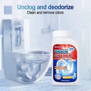 3pcs Powerful All-in-One Pipe Cleaner: Dissolves Clogs Fast + 99% Bacteria Elimination,350ml Drain Cleaner,Drain Clog Remover Agent,Powerful Pipe Dredging Agent,Powerful Sink and Drain Cleaner Powder for Kitchen Toilet Quick Cleaning Tool-BY