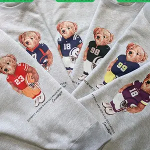 Football All Team Graphic Sweatshirt Pullover Vintage Sport Varsity Crewneck Custom Team Cotton GIft GX