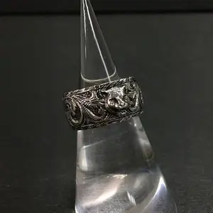 Pre-owned Gucci Cat Head Interlocking G Silver 925 Ring 9687212411/807173