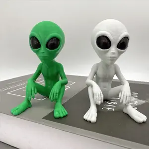 Vibrant Alien Statue, Detailed Decorative Ornament for Home & Office, Ideal Graduation Gift, Perfect for Christmas/easter Party, Unique Ornament, Shelf Decor