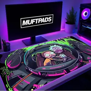 Mouse Pad Rick And Morty Desk Mat Computer,  Gaming Keyboard Mouse Pad, Game, Anime, Desk Mat Gaming Gear for Work Game Office Home, Gift for Friends
