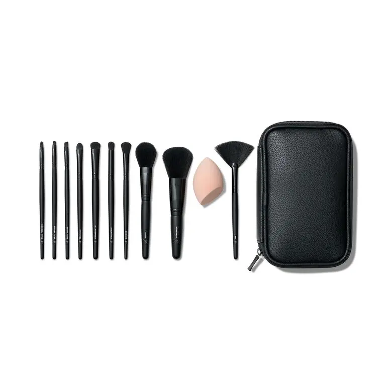 Full Face & Eye Makeup Brush Set with Travel Case