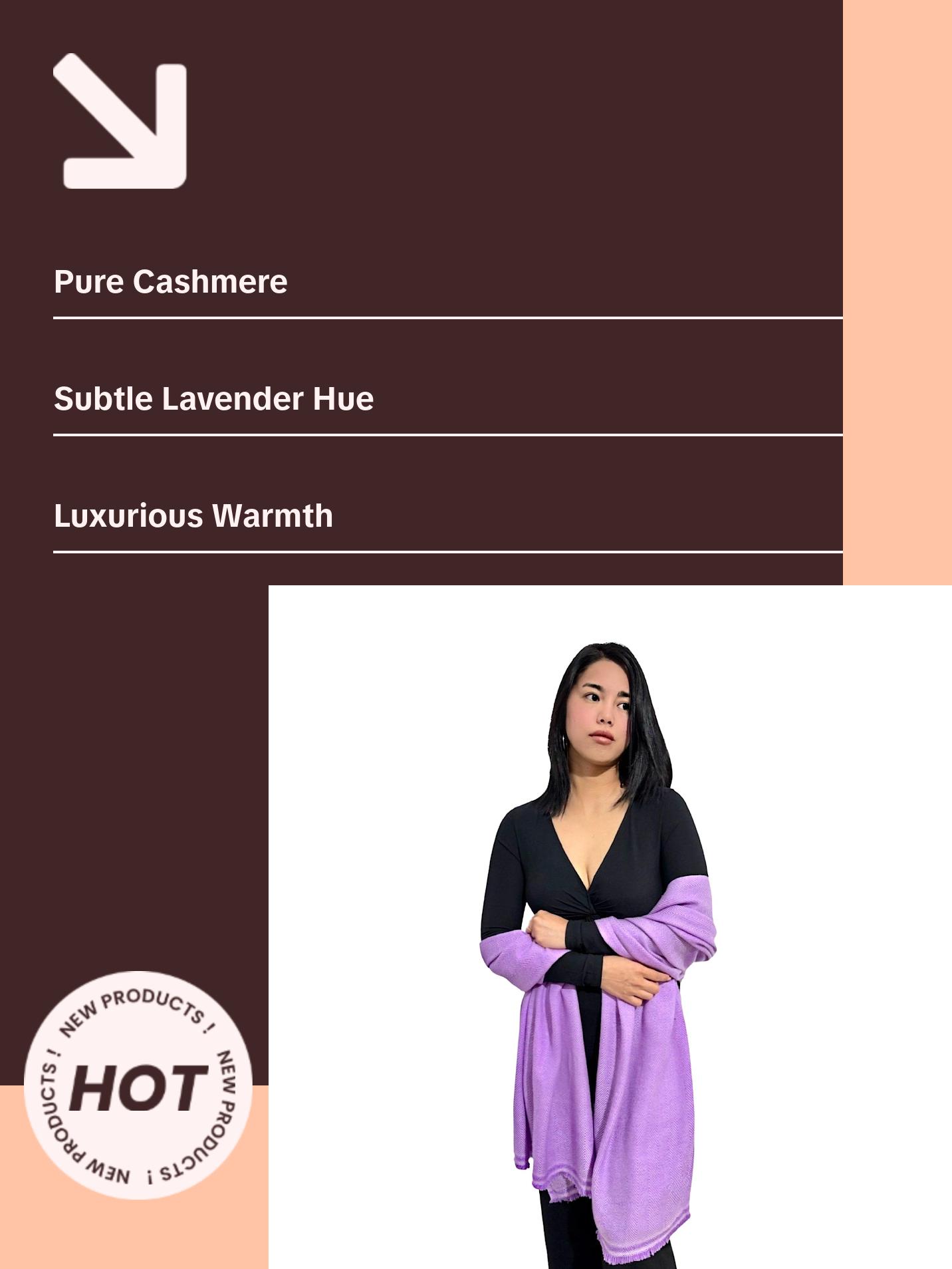 Lavender Pashmina Cashmere Shawl