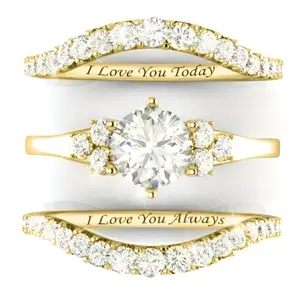 Women's Luxurious Micro-Inlaid Zircon Stackable English Letter Ring Set - Fashion for Women, Copper Base, Geometric Shape, Letter Engraving, Everyday Fashion Costume Jewelry Gift