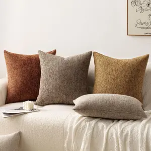 Boho Style Cotton Blend Throw Pillows, Striped Design for Home Decor, Perfect for Sofas & Couches (cover Only)