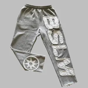 Men's Autumn Winter New Sweatshirt Personality Street Style High Street Hip Hop Letter Embroidery Fashion Casual Pants Unisex Menswear Trouser Grey Sweatpant Activewear Athletic Sport Sportswear premium baseball shirt urban