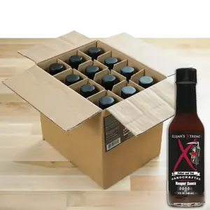 Elijah's Xtreme Reaper Hot Sauce, 350,000 SHU Sweet-Heat, Natural Sweet Fruity Flavor Gourmet Carolina Reaper Hot Sauce Flavor Dip, 12 Pack, Gluten Free, Vegan