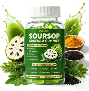 Soursop Gummies 20-in-1 Herbal Complex | Sea Moss, Moringa, Turmeric, Black Seed Oil, Oregano & Ashwagandha | Immune Support & Daily Wellness | Vegan, Non-GMO | 60 Capsules,summerwins