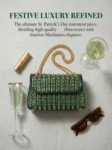 Women's Rhinestone Clutch Bag, Luxury Chain Shoulder Bag with Sparkle, Perfect Handbag Wallet for Party Ball Banquet Events