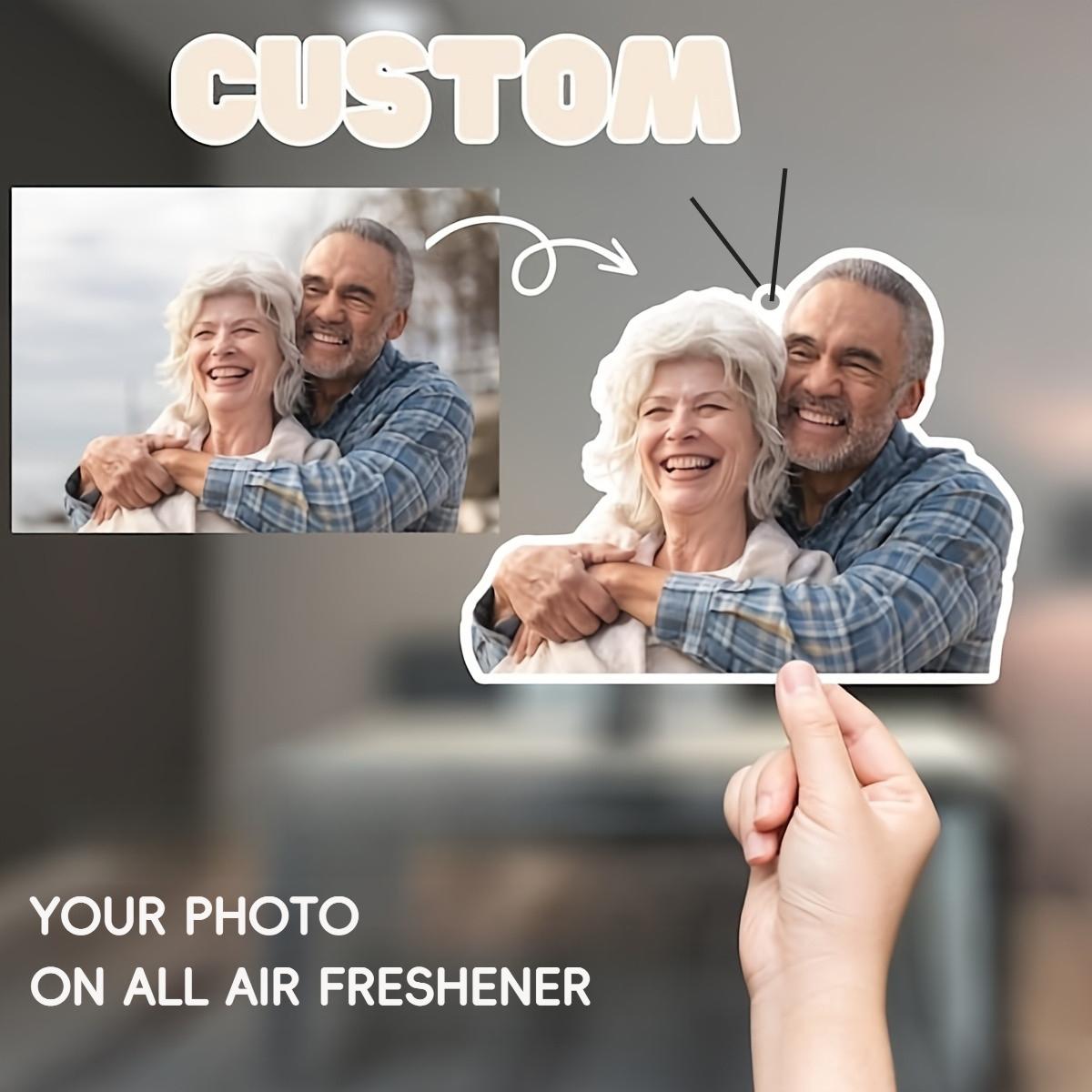 Custom Air Freshener For Car - Your Photo On Personalized Air Freshener Double Sides - Custom Birthday Gift, Photo Gift, Picture Air Freshener, Suitable for Car, Home And Gift Creativity