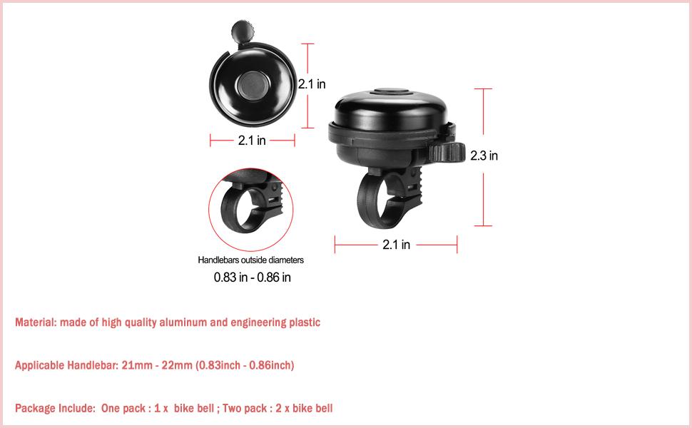 Classic Aluminum Bike Bell with Loud Crisp Clear Sound Fits Most Mountain and Road Bikes for Adults and Kids Blue Finish Classic Aluminum Bike Bell with Loud Crisp Clear Sound Fits Most Mountain and Road Bikes for Adults and Kids Blue Finish