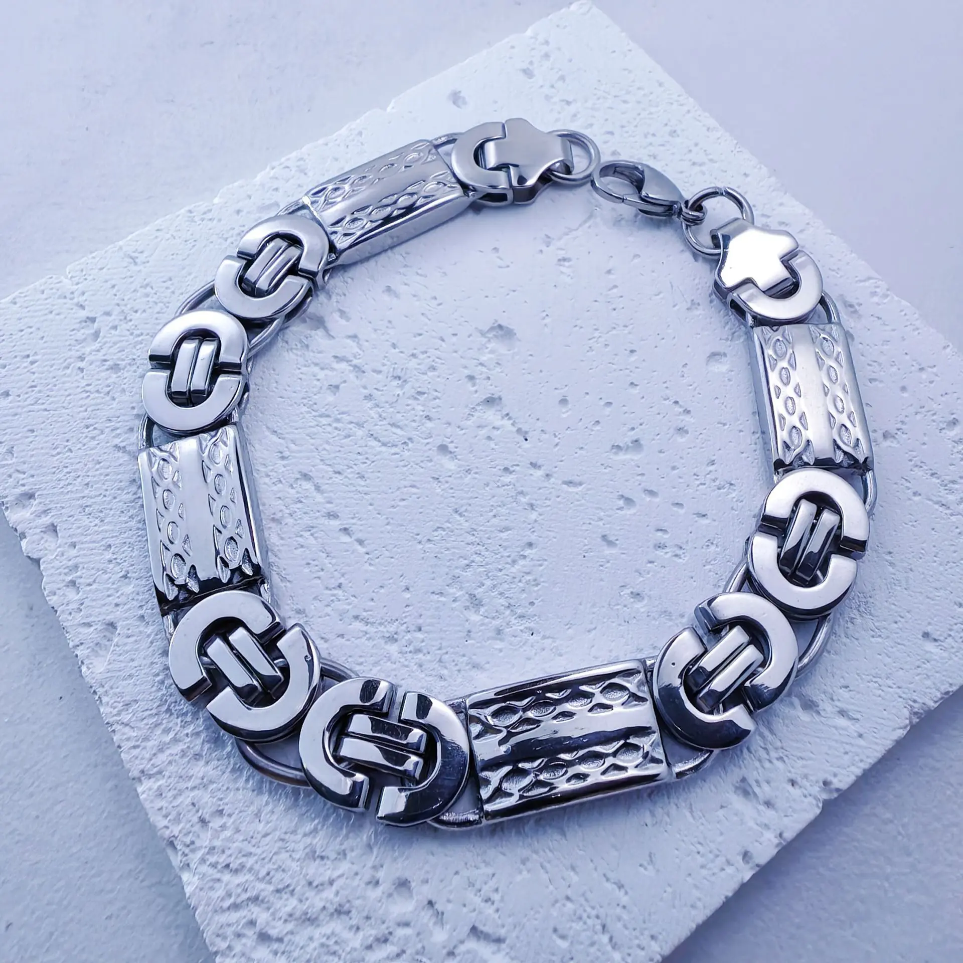 11mm steel colored bracelet
