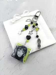 Unique Creative Anime Beaded Keychain, High Street Y2K Style, Multi-Chain Pendant, Bag Accessory, Perfect Gift, Bag Charm Keychain