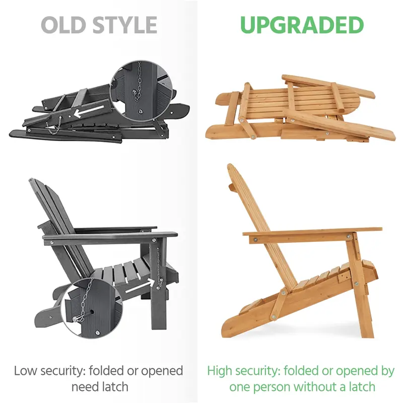 TimberSeat upgraded folding design vs old style