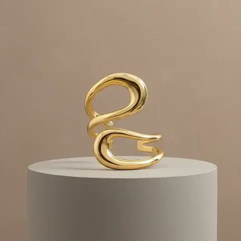 Women's Temperament Geometric Design Cuff Bangle, All-match Jewelry for Women for Party, Daily Clothing Decor, Exquisite Jewelry for Birthday Gift, Elegant Minimalist Bangle