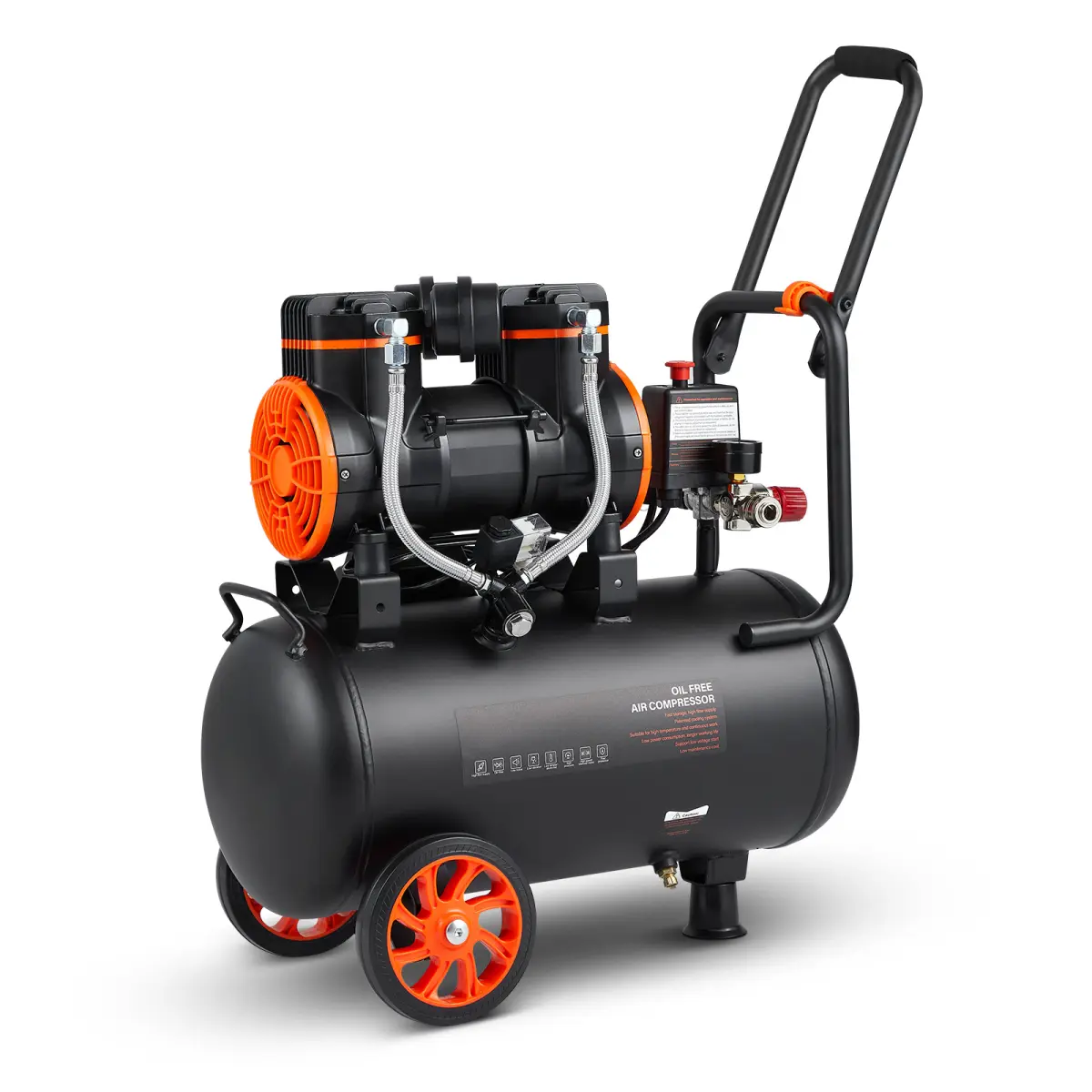 Portable On-Site Air Compressor, 6.3 Gal, 1450W, 3.35 CFM@90PSI, 116PSI Max Pressure, Power Tool for Tools & Hardware