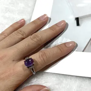 1 Count Adjustable Amethyst Ring Handmade Gothic Vintage Ring Stackable Fashion Ring For Women From IG Crystal