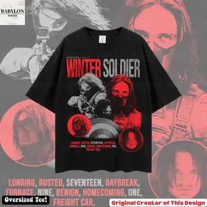 Vintage Winter Soldier T Shirt, OVERSIZED Bucky Barnes Retro Shirt Retro 90s Tshirt, Bucky Barnes Bootleg Tee, The Winter Soldier Gift