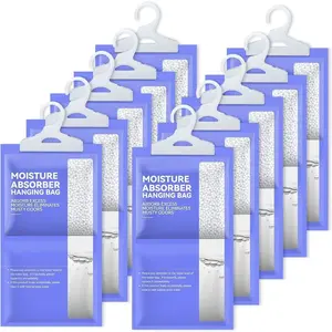Moisture Absorbers Packets 10 Pack, Dehumidifier Bags for Closet, Unscented Hanging Humidity Absorber in Wardrobes, Bedrooms, Bathrooms(Net Wt. 230g/Pack)