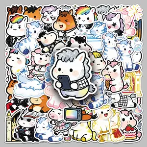 50 pcs cute cartoon pony cute rainbow horse creative stickers scooter car handbook personality stickers
