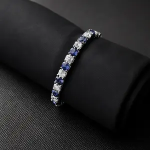 Frost & Fire - All in One Blue Ice Power Bracelet with Deep Sapphire Blue and Icy Clear Stones Ultra-Limited Statement Jewelry