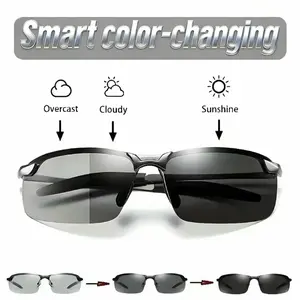 Paleshy HD Polarized Photochromic Sunglasses UV400 Protection, Unisex 2026 Summer Retro Oversized Simple Square Frame Fashion Accessories, Outdoor Sports Driving, Fishing, Golf, Running, Climbing Day Night Safety Glasses
