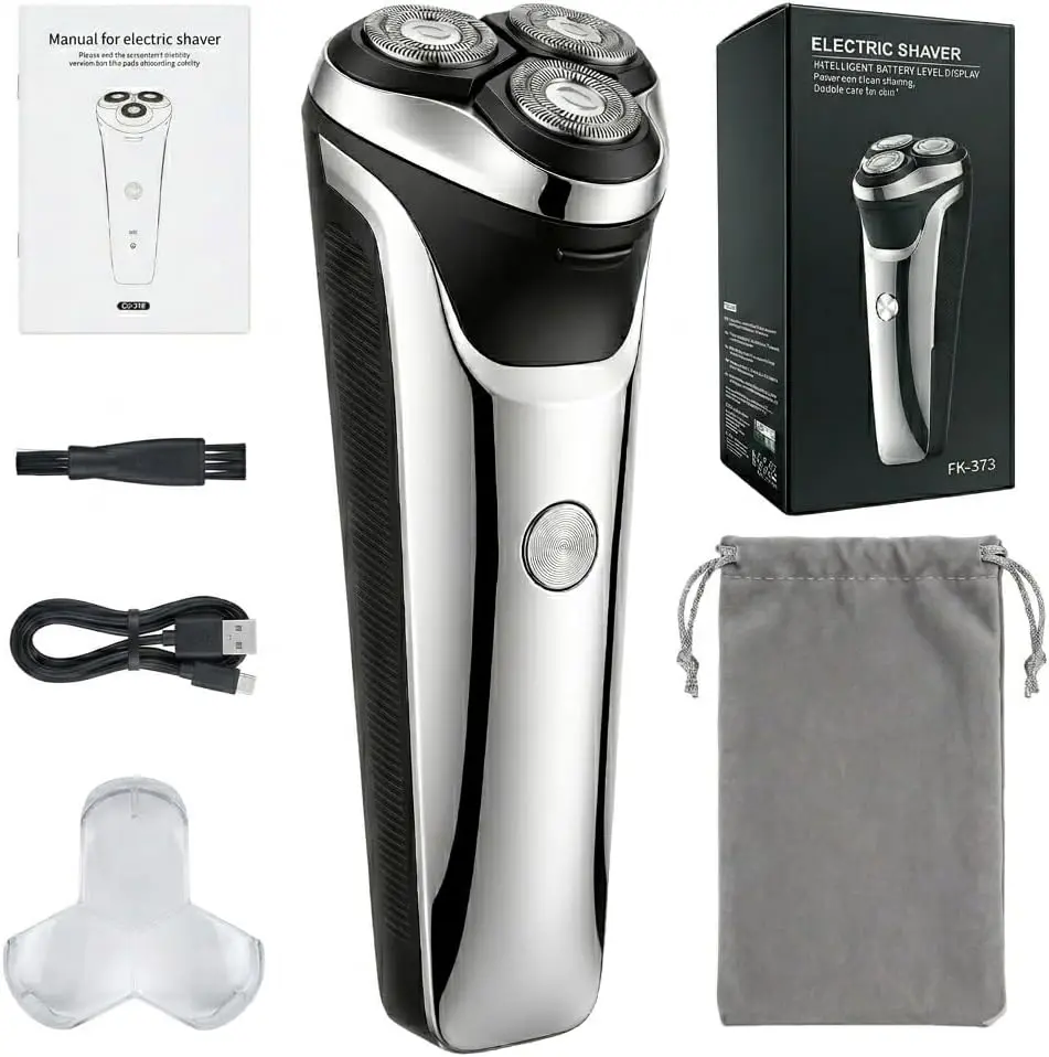 Electric Razor for Men, 2026 Upgraded Electric Shavers for Men, USB-C Rechargeable, Wet & Dry Shaver with Pop-up Trimmer and Travel Case (Gunmetal)