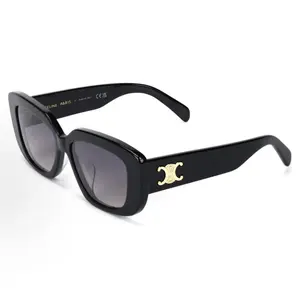 Pre-owned Brand New,Celine CL40249U Triomphe Square Sunglasses Black
