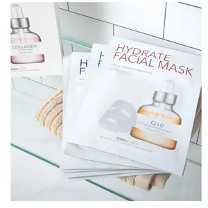 Dermal Shop 7 Days Facial Care Hydrate Mask Collagen Green Tea Aloe N.M.F Aqua Q10 Royal Jelly Pearl 23g 0.81 oz X 7ea Collagen Essence Mask