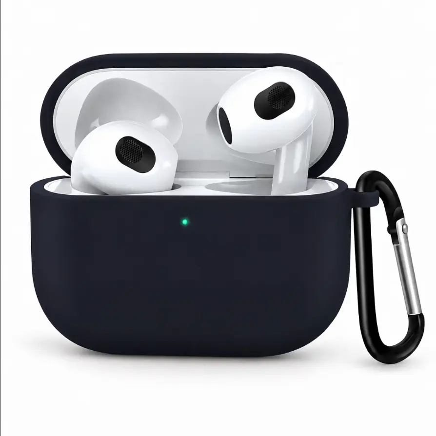 1 Piece for AirPods 4/5 Protective Case, Silicone Keychain Cover, Full Protection for Men and Women, Compatible with Apple AirPods 4/5(2024/2026), Headphone Accessory