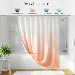Shower Curtain 70x72 Inches Water Resistant Mildew Resistant PEVA Material  Easy to Clean Stylish & Functional for Home Apartment Dorm Hotel Guest Bathroom