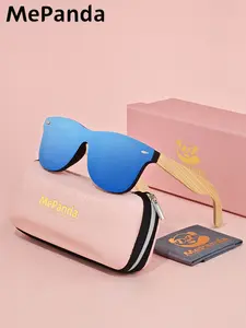 1 Pair Mepanda Unisex Square Full Frame Sunglasses, Bold Color Clashes, Declaring Your Edge, UV400