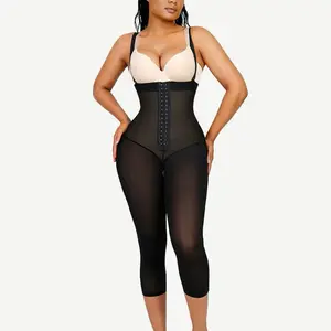 Latex Open Bust Tummy Control Shapewear with Adjustable Straps