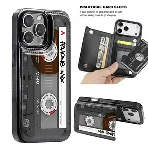 Phone case: Tape/wallet style card clip, phone case with credit card slot, cute style, stylish magnetic hard case, with coin purse function. Suitable for iPhone 17/16/15/14/13/12/Pro/ProMax/Plus/Air series, birthday gifts, holiday gifts, couple phone case