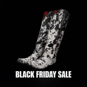 2025 new leopard print imitation horsehair knight boots western cowboy boots 3311