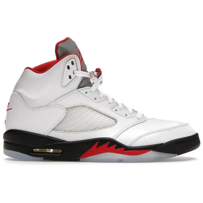 Jordan Men's 5 Retro Fire Red Silver Tongue (2020) Basketball Shoes, from StockX