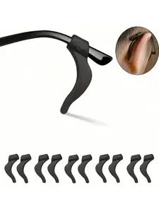 10pcs Soft Silicone Eyeglass Ear Hooks, Anti-Slip Stable, Suitable for Sports Work Daily Wear, Comfortable Glasses Accessories, Glasses Holder