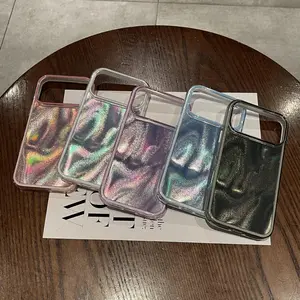 Premium Laser Flowing Sand Pattern Phone Case Cover Protector For iPhone 17 Air 16 15 14 13 12 Pro Max Plus, Shockproof, Protective and Slim Design Cellphone Casing