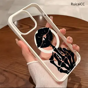 Premium Magnetic Phone Cases for iPhone11/12/13/14/15/16//17/Air/promax/Plus Skull Hand Lip Tattoo y2k cased MagSafe Ready, Anti-Fall, Springtok and Ultra-Thin Design | Perfect for Everyday Use Protector Screen Protector Aesthetic Resistance