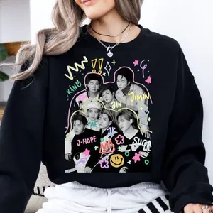 Boy Group Graphic Unisex Sweatshirt, Kpop Idol Fan Hoodie, Army Gift Tshirt, Concert Outfit, Unisex Sweater Pullover Tee